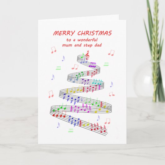 ムーム&ステップパパ楽譜クリスマス シーズンカード (正面)