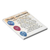 ムーム&パパ詩 – ハッピーアニバーサリー – Cream ノートパッド (アングル)