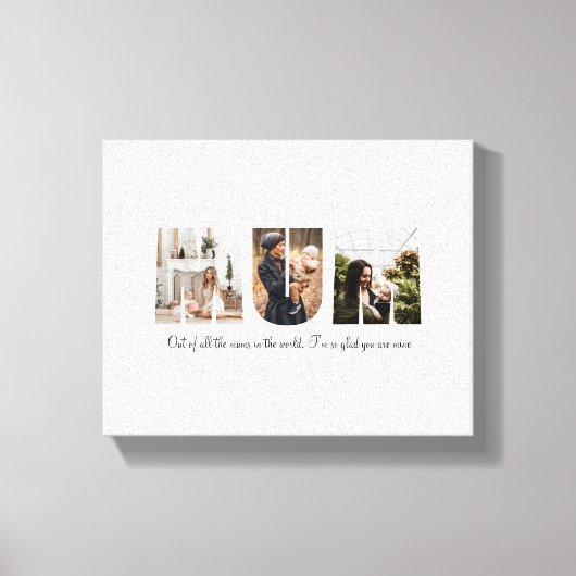ムーム・フォトコラージュ母の日のプレゼント キャンバスプリント (正面)