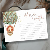 ムーム・ベイビー・シャワーの熱気球ライオン エンクロージャーカード