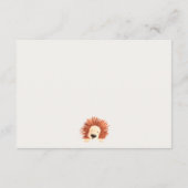 ムーム・ベイビー・シャワーの熱気球ライオン エンクロージャーカード (裏面)