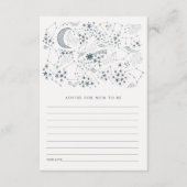 ムーム・ベイビー・シャワー用の天星の星空の夜アドバイス エンクロージャーカード (正面)