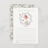 ムーム・ベイビー・シャワー用の妊婦アドバイス エンクロージャーカード (正面/裏面)