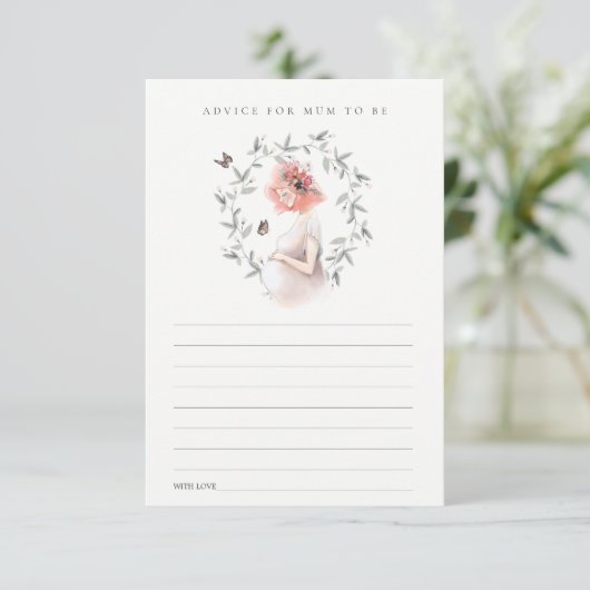ムーム・ベイビー・シャワー用の妊婦アドバイス エンクロージャーカード