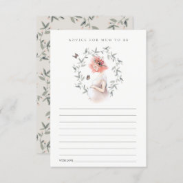 ムーム・ベイビー・シャワー用の妊婦アドバイス エンクロージャーカード