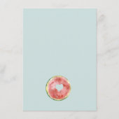 ムーム・ベイビー・シャワー用の小さな青いメロンアドバイス エンクロージャーカード (裏面)