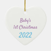 ムーム&ベビートナカイパーソナライズされたクリスマスオーナメント セラミックオーナメント (裏面)