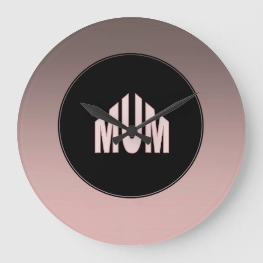 ムーム（2トーン） ラージ壁時計 (正面)