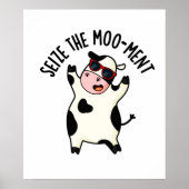 ムーメントの牛のおもしろいフンをつかむ ポスター (正面)