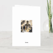 ムーランルージュスタイル、ブラックと金ゴールド、リッチな贅沢 箔グリーティングカード (裏面)