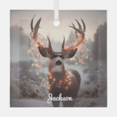 ムールディアーとクリスマスライト ガラスオーナメント (正面)