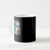 ムーンおもしろいミーム動物と海のカワウソ コーヒーマグカップ (正面左)