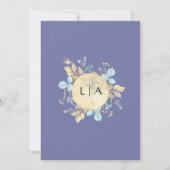 ムーンお洒落パープル婚約パーティ 招待状 (裏面)