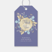 ムーンお洒落パープル赤ちゃんシャワーありがとう ギフトタグ (正面)