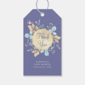 ムーンお洒落パープル赤ちゃんシャワーありがとう ギフトタグ (裏面)