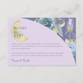 ムーンお洒落パープル赤ちゃんシャワーベビー本 エンクロージャーカード (正面)