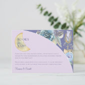 ムーンお洒落パープル赤ちゃんシャワーベビー本 エンクロージャーカード (スタンド正面)