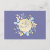 ムーンお洒落パープル赤ちゃんシャワーベビー本 エンクロージャーカード (裏面)