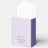 ムーンお洒落ラベンダーパープルベビーシャワー フェイバーボックス (見開き)