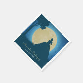 ムーンでシルエットを飾るキンセアニェラ スタンダードカクテルナプキン (角)