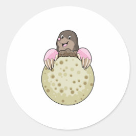 ムーンとモグラ ラウンドシール