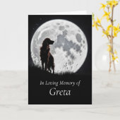 ムーンと美しいアイリッシュセッター カード (黄色い花)