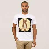 ムーンに入ったフクロウ Tシャツ (正面フル)