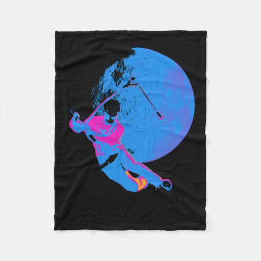 ムーンの回転 – スクーター・ライダー フリースブランケット (正面)