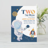 ムーンアウタースペースキッズ2nd誕生日パーティー招待状 招待状 (スタンド正面)