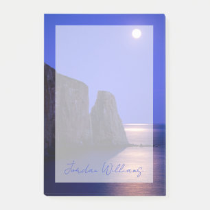 ムーンアットデュスク   Perce Rock Gaspe Coast Quebec ポストイット