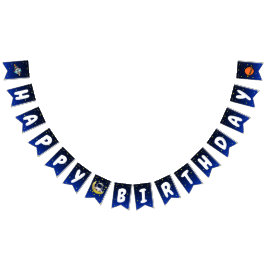 ムーンアドベンチャーハッピーバースデー バンティングフラッグ