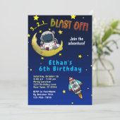 ムーンアドベンチャーバースデーパーティーへの招待 招待状 (スタンド正面)