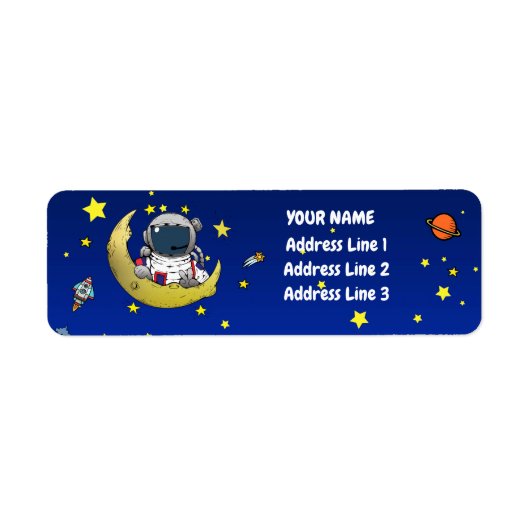 ムーンアドベンチャー差出人住所ラベル ラベル (正面)