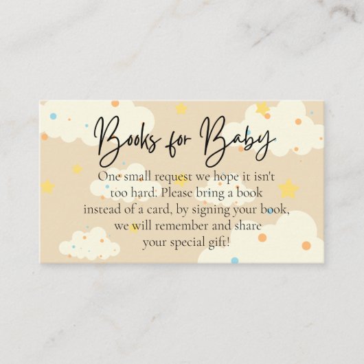 ムーンアンドスターズクリームブックスベビー エンクロージャーカード (正面)