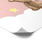 ムーンアンドスターズドリームビッグガールテディベア子供部屋 ポスター (角)