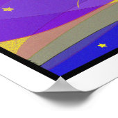 ムーンアンドスターズナイト泳ぐ人 ポスター (角)