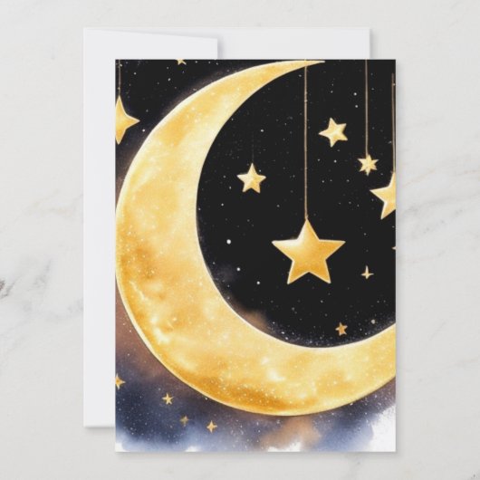 ムーンアンドスターズファンタジー誕生日 招待状 (裏面)