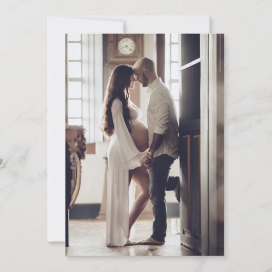 ムーンアンドスターズベイビーシャワーフォト感謝カード 招待状 (裏面)