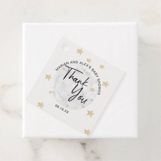 ムーンアンドスターズベビーシャワーニュートラルメッセージカード フェイバータグ (インサイチュ)