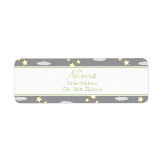 ムーンアンドスターズベビーシャワー住所 シール (正面)