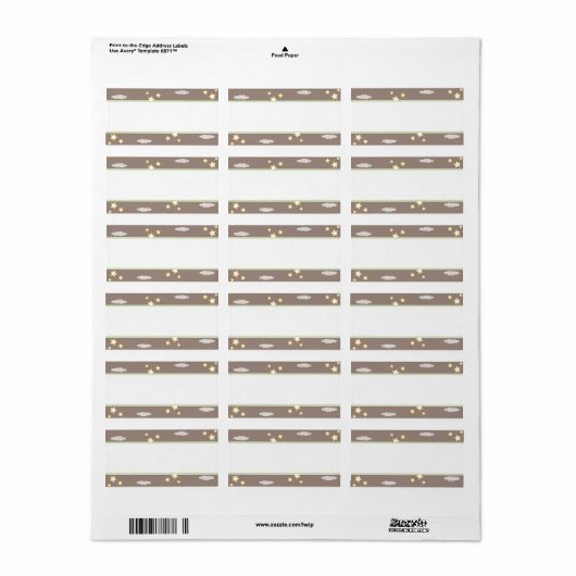 ムーンアンドスターズベビーシャワー住所 シール (フルシート)