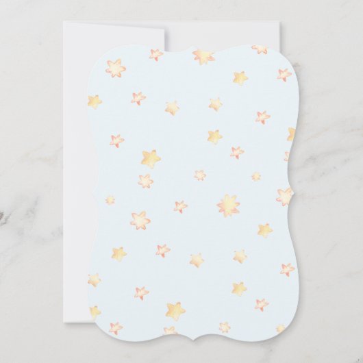 ムーンアンドスターズボーイベビー振りかける招待状 招待状 (裏面)