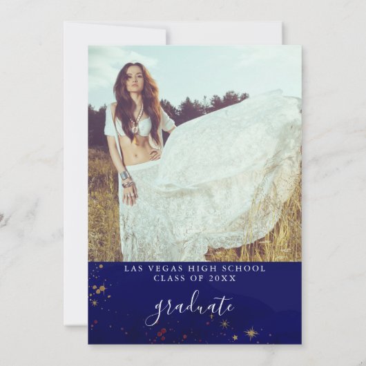 ムーンアンドスターズ卒業パーティー招待状 招待状 (裏面)