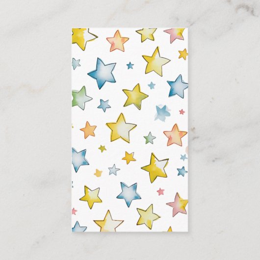 ムーンアンドスターズ男の赤ちゃんおむつラッフル エンクロージャーカード (裏面)