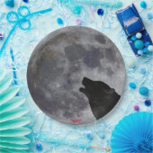 ムーンアンドハウリングウルフ紙プレート ペーパープレート (パーティー)