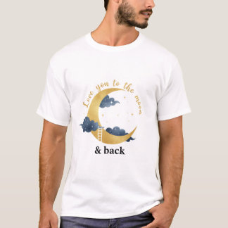 ムーンアンドバックの愛を抱きしめて 天国のゴールドボヘミアン Tシャツ