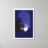 ムーンアートボヘミアンスタイル、ストレッチ大仕上げ キャンバスプリント (正面)