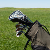 ムーンアーンで枝に白いフクロウ絵画ズ ゴルフヘッドカバー (インサイチュ)