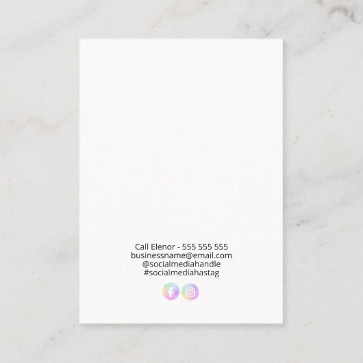 ムーンイヤリング包装 名刺 (裏面)