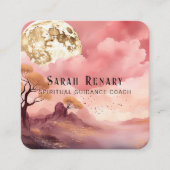 ムーンインピンクルーナー先生コーチスピリチュアル スクエア名刺 (正面)